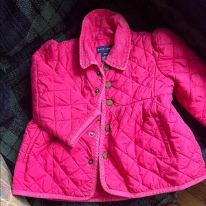 Ralph Lauren Kids Bright Pink Quilted Puffer Jacket